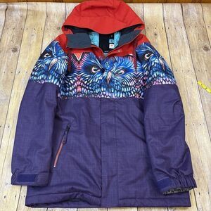 Volcom Owl Snowboard Ski Jacket Women Medium Act Insulated Long H0451608